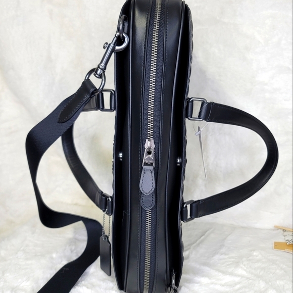 😘 NWT Coach 2 SET Laptop Bag Briefcase Wallet Designer Signature Embossed - Picture 14 of 14